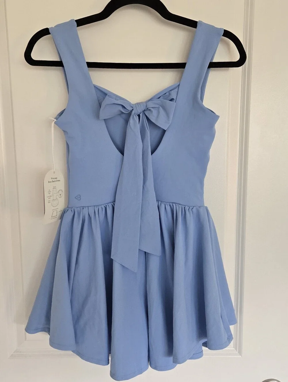 NWT Blogilates Women's Mommy & Me Princess Bow Back Dress, Blue - Picture 4 of 9